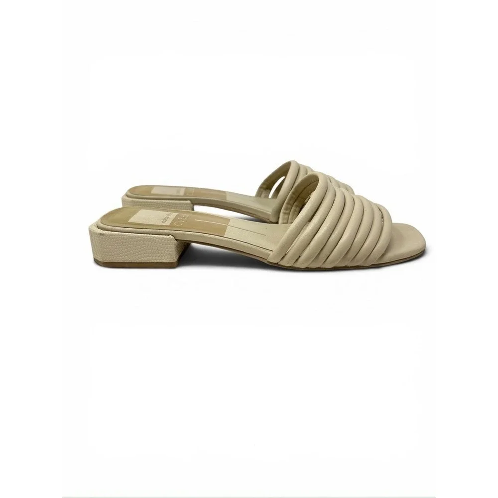 Dolce‎ Vita Priana Heel Open Toe Cream Stella Shoe Womens Sz 8
